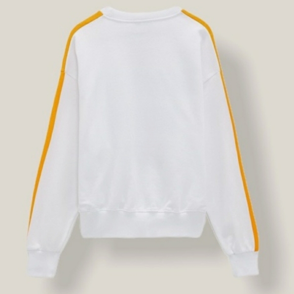 Zara “Bonjour Notre Dame” White Contrast Sweatshirt bloggers favorite - Picture 6 of 10